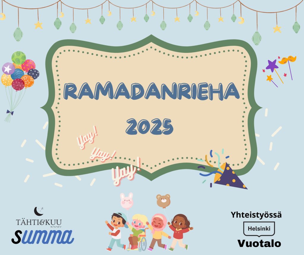 Kuvituskuva jossa tekstinä Ramadanrieha 2025.